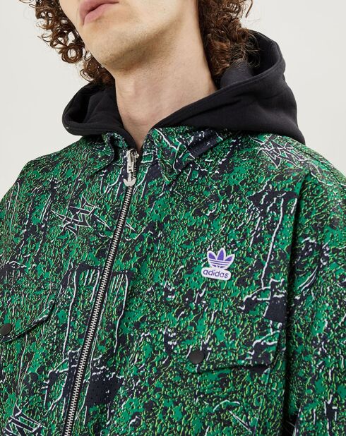 Sweat à Capuche Adidas x Sankuanz Reversible noir/vert