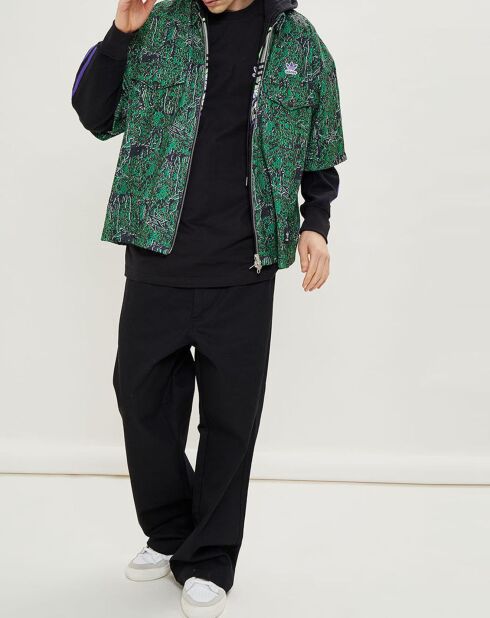 Sweat à Capuche Adidas x Sankuanz Reversible noir/vert