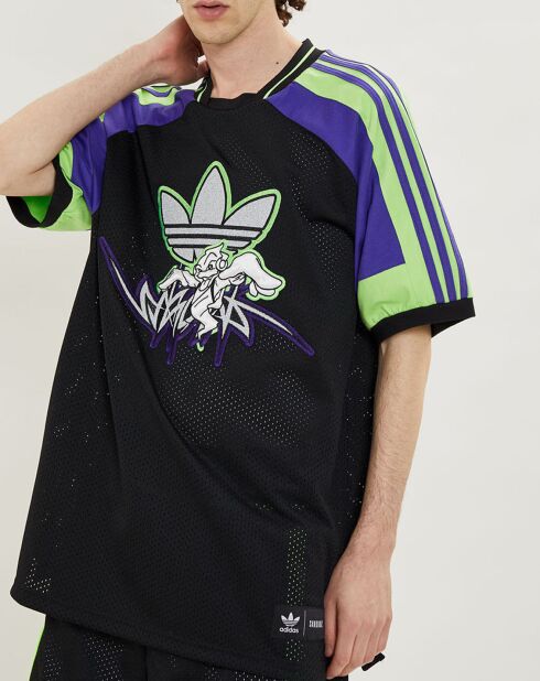 T-shirt  Adidas x Sankuanz Mesh noir/vert/violet