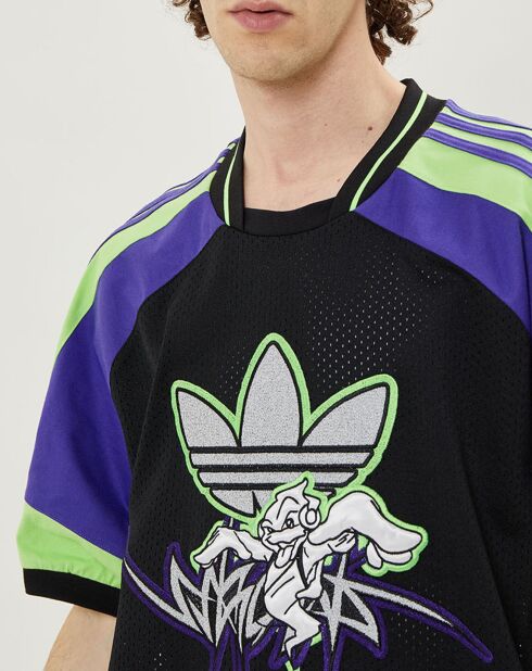 T-shirt  Adidas x Sankuanz Mesh noir/vert/violet