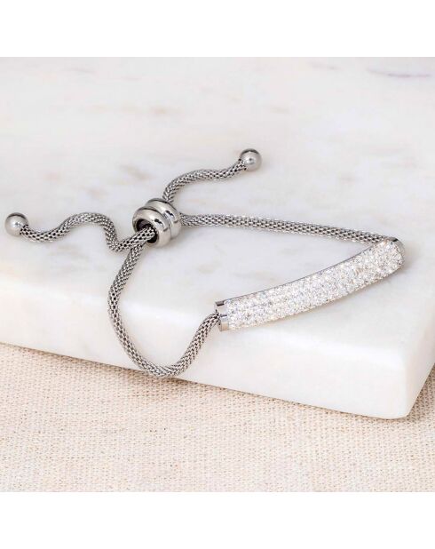 Bracelet Only One blanc/argenté