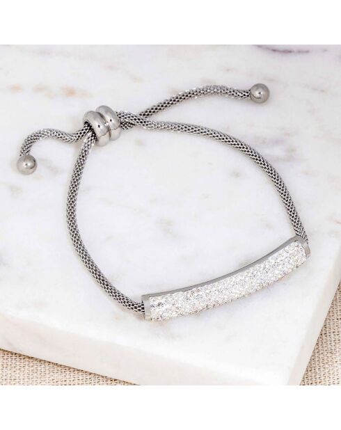 Bracelet Only One blanc/argenté