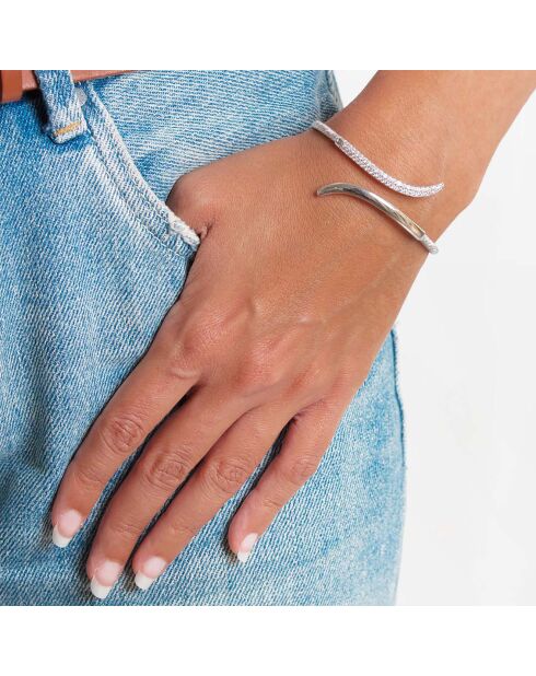 Jonc Liane blanc/argenté