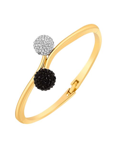 Jonc Share noir blanc/doré