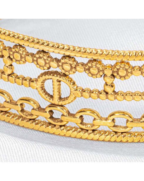 Manchette Chainella en Acier dorée