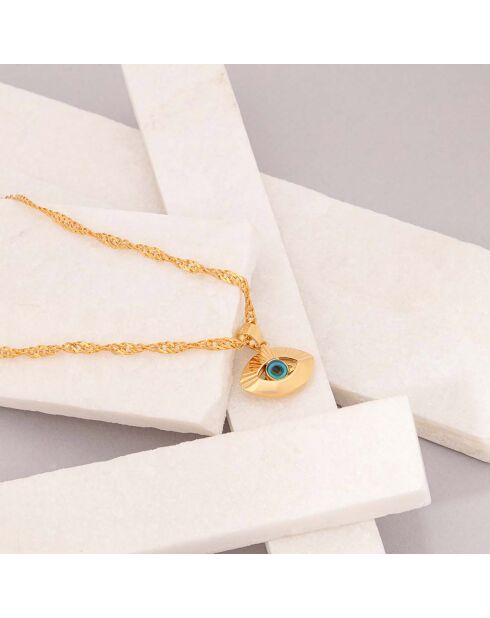 Collier Eyoka bleu/doré