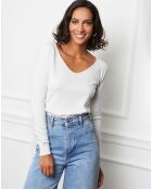 Pull en Cachemire mélangé Liah blanc