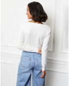 Pull en Cachemire mélangé Liah blanc