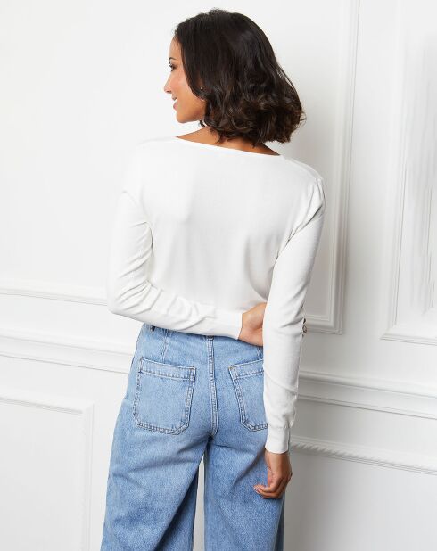 Pull en Cachemire mélangé Liah blanc
