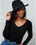Pull en Cachemire mélangé Romy noir