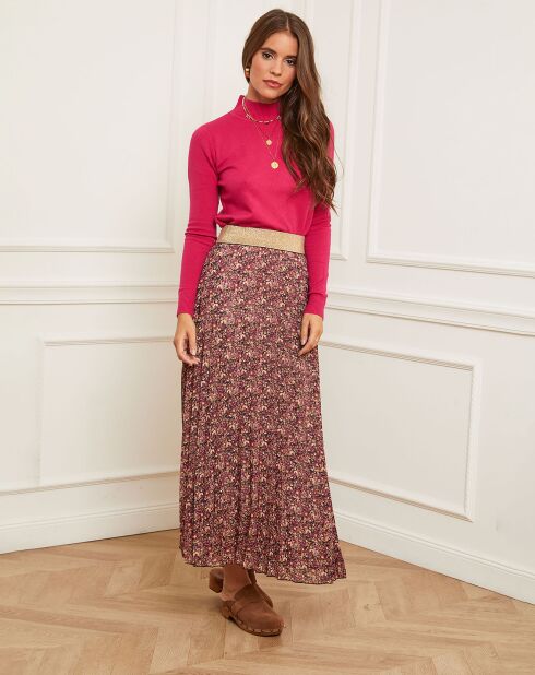 Pull en Cachemire mélangé Senda fuchsia