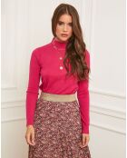 Pull en Cachemire mélangé Senda fuchsia