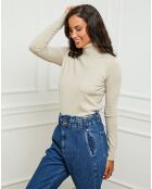 Pull en Cachemire mélangé Elisa beige