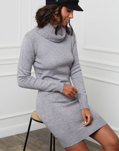 Robe Pull en Cachemire mélangé Maria grise
