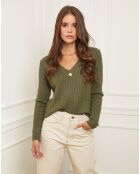 Khakifarbener Pullover Marta