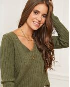 Khakifarbener Pullover Marta