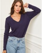 Pull en Cachemire mélangé Marta marine