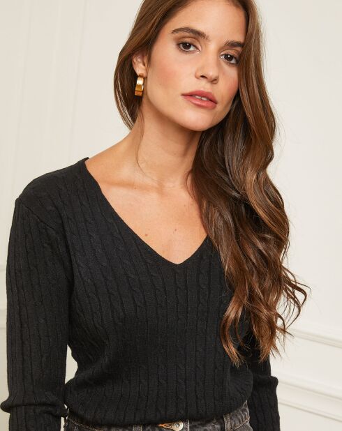Pull en Cachemire mélangé Marta noir