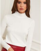 Pull en Cachemire mélangé Olivia blanc