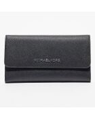 Portefeuille en Cuir large Jet Set Travel  noir - 18.2x9.8 cm