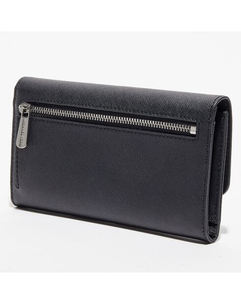 Portefeuille en Cuir large Jet Set Travel  noir - 18.2x9.8 cm