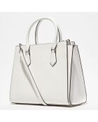 Sac à main en Cuir zippé Hope blanc - 34x25x13 cm