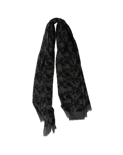 Étole 100% Laine Florali My French Country noire - 50x190 cm