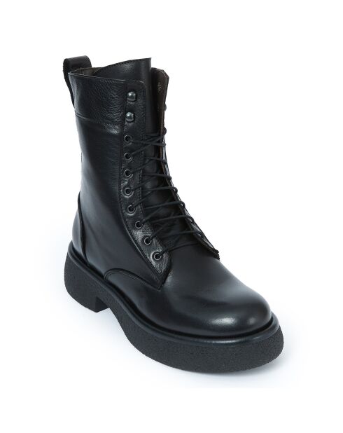 Boots en Cuir Romy noires