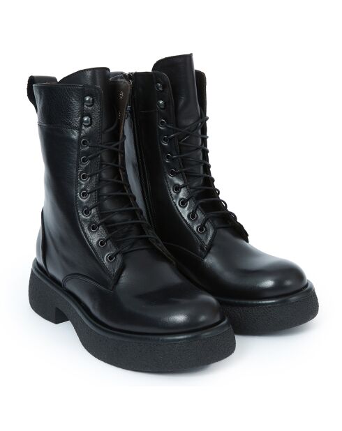 Boots en Cuir Romy noires