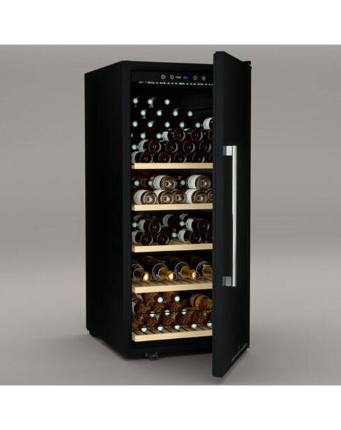 Cave à vin 140 bouteilles pose libre noire - 59.6x70x130.5 cm