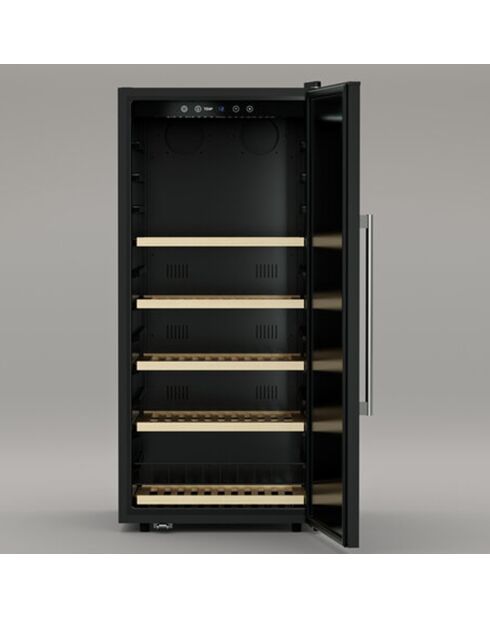 Cave à vin 140 bouteilles pose libre noire - 59.6x70x130.5 cm