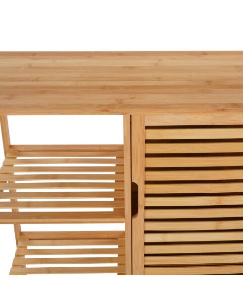 Mueble de baño Maya de bambú con estante de 3 niveles, 66 x 33 x 87 cm