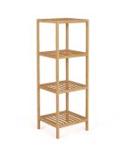 Estante de baño Maya de bambú de 4 niveles, 34 x 32 x 100 cm