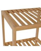 Estante de baño Maya de bambú de 4 niveles, 34 x 32 x 100 cm