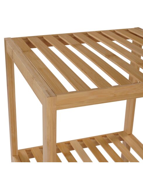 Estante de baño Maya de bambú de 4 niveles, 34 x 32 x 100 cm