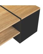 Table basse avec coffre Zoé bois/noir - 110x60x36 cm