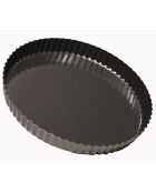 Plat à tarte acier revêtu Sucre et Gourmandises anthracite - D.28 cm
