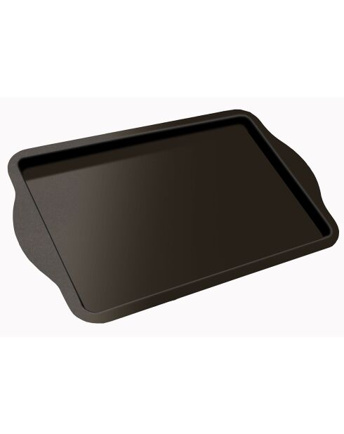Plaque rectangulaire acier revêtu Sucre et Gourmandises anthracite - 43x28.5x2.5 cm