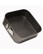 Moule carré à charnière acier revêtu Sucre et Gourmandises anthracite - 22x22x7 cm