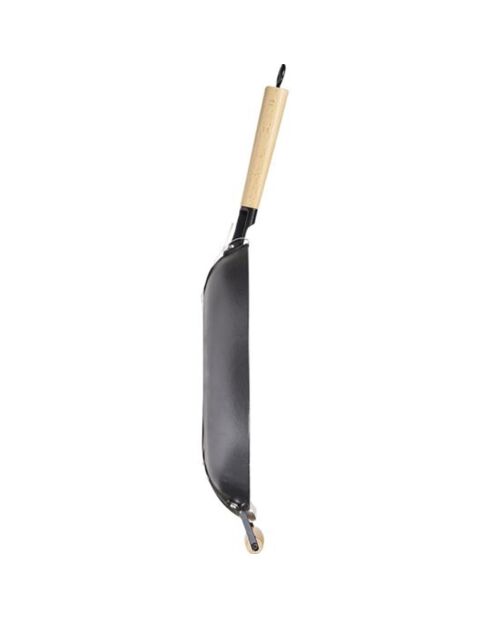 Poêle à frire fonte légère Roc avec contre poignée induction noir/bois - D.32 cm