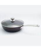 Sauteuse + couvercle aluminium forgé Black Edition induction noirs - D.28 cm