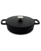 Légumier fonte + couvercle Black Design induction noir mat - D.26 cm