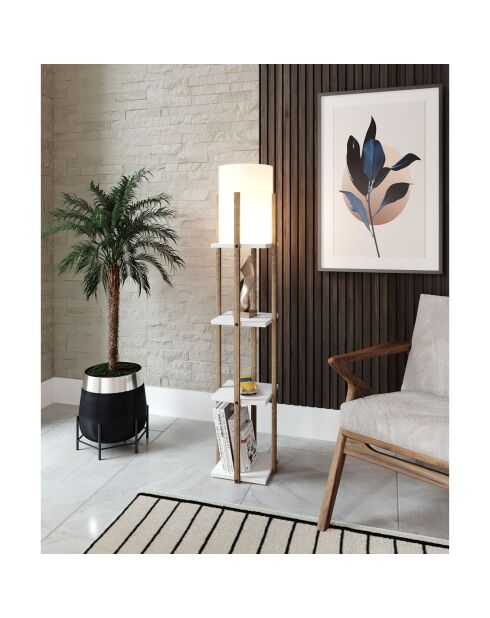 Lampadaire Nora blanc - 21x36x135 cm