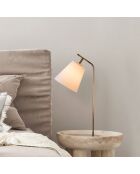 Lampe de table Salihini blanc/vintage - H.67 cm