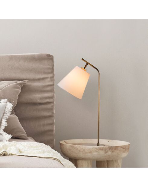Lampe de table Salihini blanc/vintage - H.67 cm
