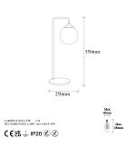 Lampe de table Viran vintage - 17x25x55 cm