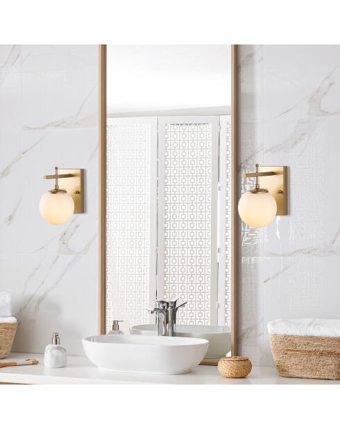 Applique murale Zahar dorée - 15x20x15 cm