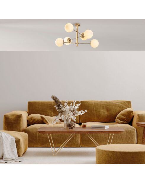 Lustre Arge doré - 75x75x40 cm