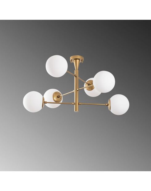 Lustre Arge doré - 75x75x40 cm