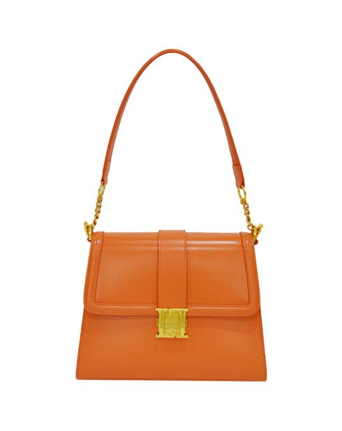 Sac à bandoulière en Cuir Bella orange - 27.5x21x12 cm